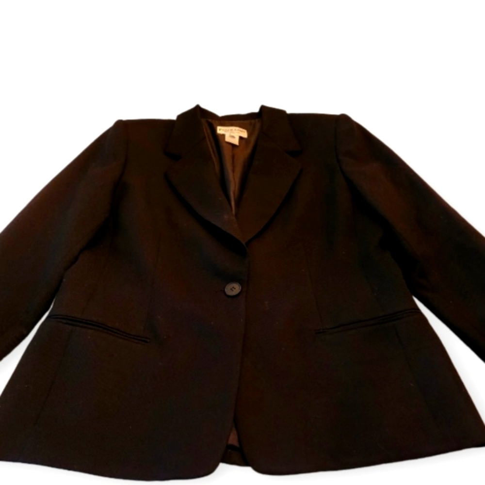 Classic Black Women's Blazer Jacket - Tailored Single-Button - Picture 2 of 6